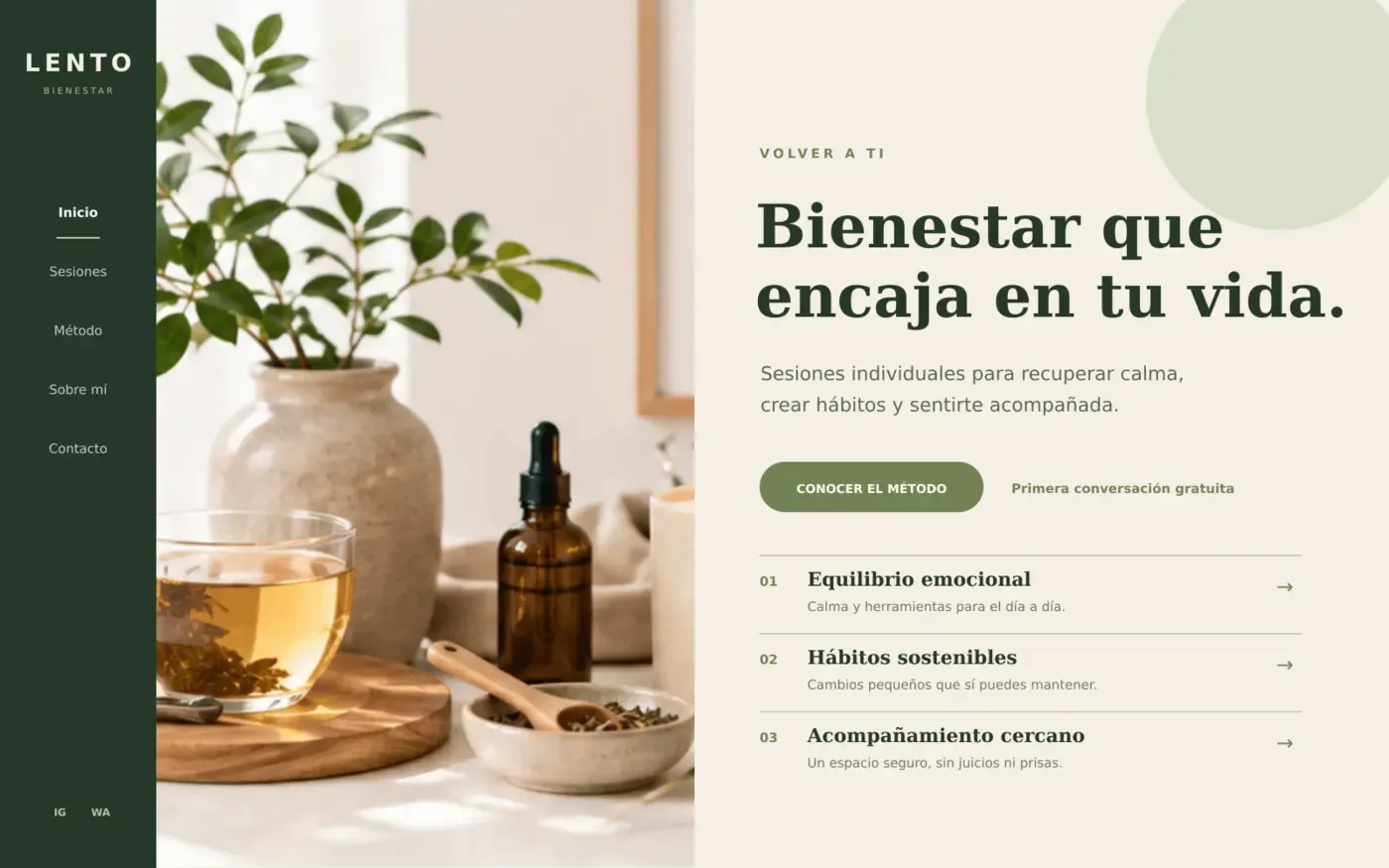 Vista previa de la web Naturalmente Mejor