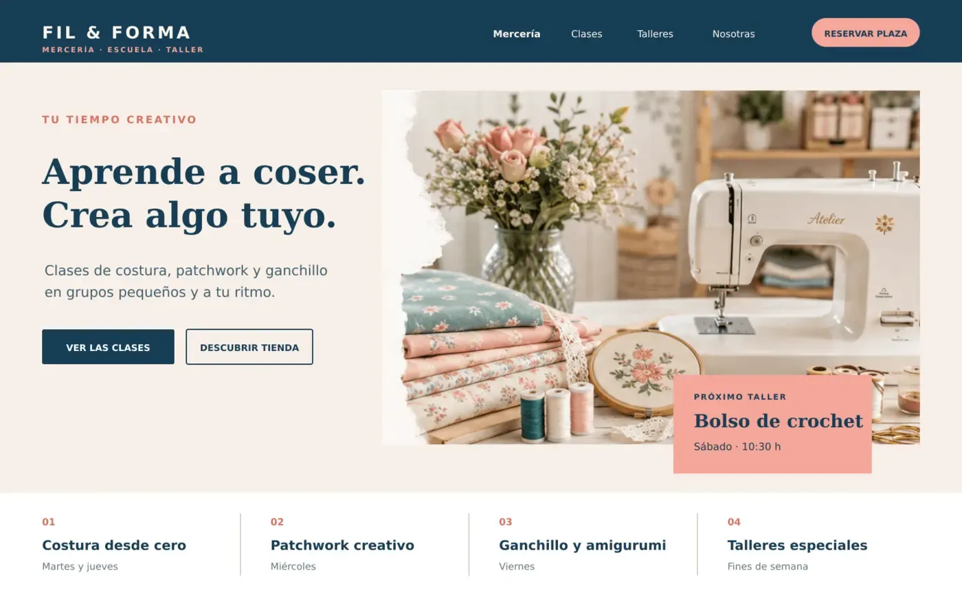 Vista previa de la web Mercería & Labores