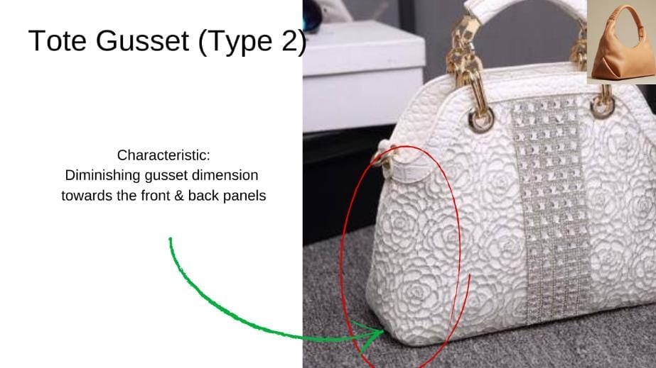 Tote gusset construction lesson example