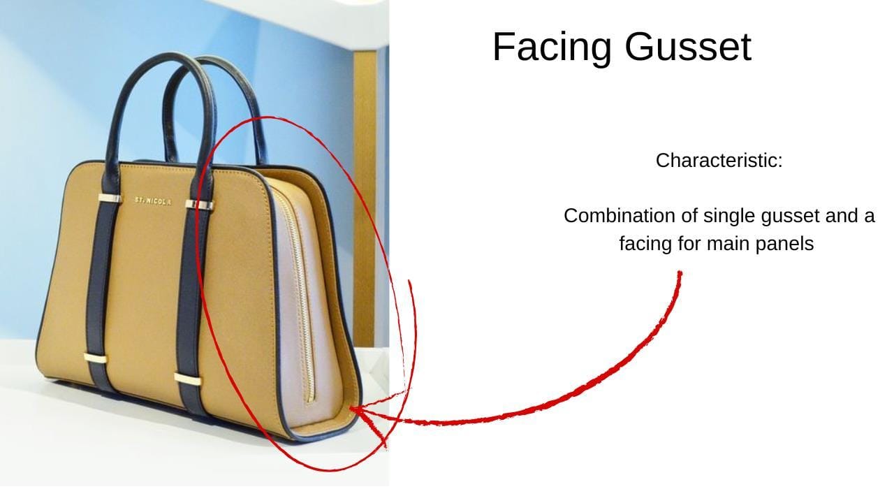 Facing gusset construction lesson example