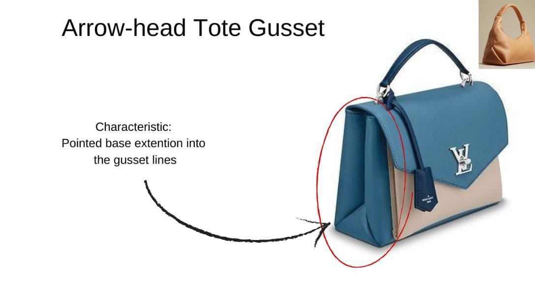 Arrowhead tote gusset lesson example