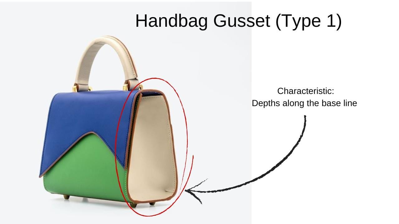Handbag gusset construction lesson example