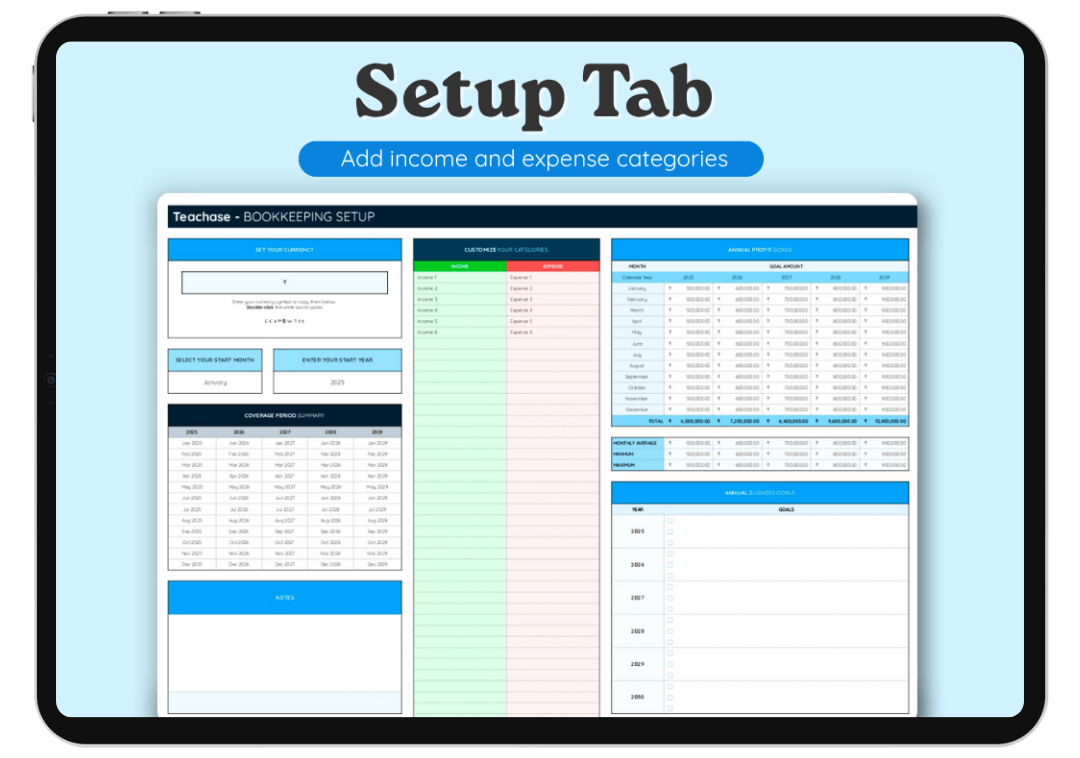 Setup Tab