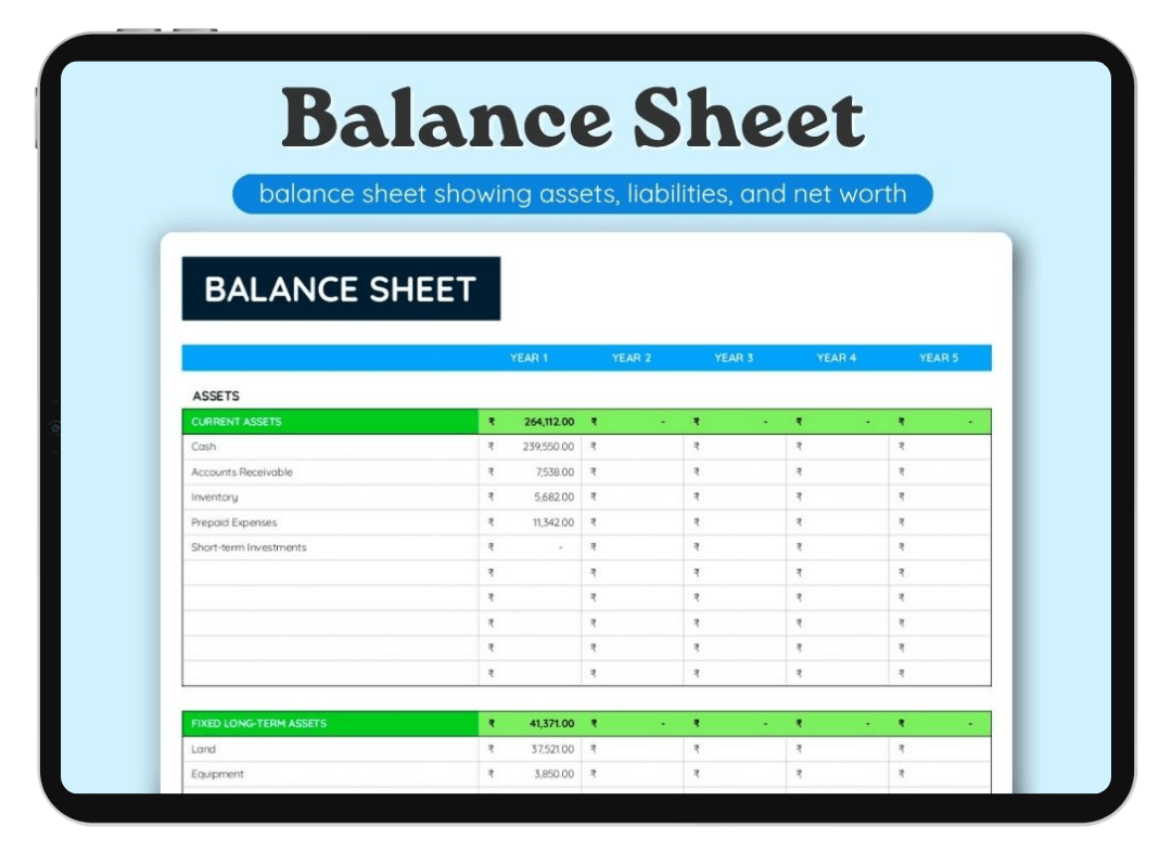 Balance Sheet Template