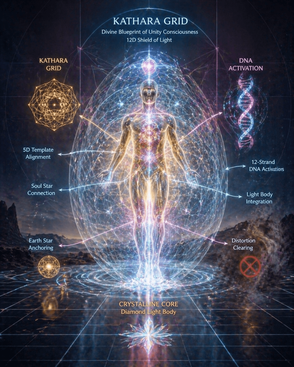 The Kathara grid, a map of multidimensional anatomy