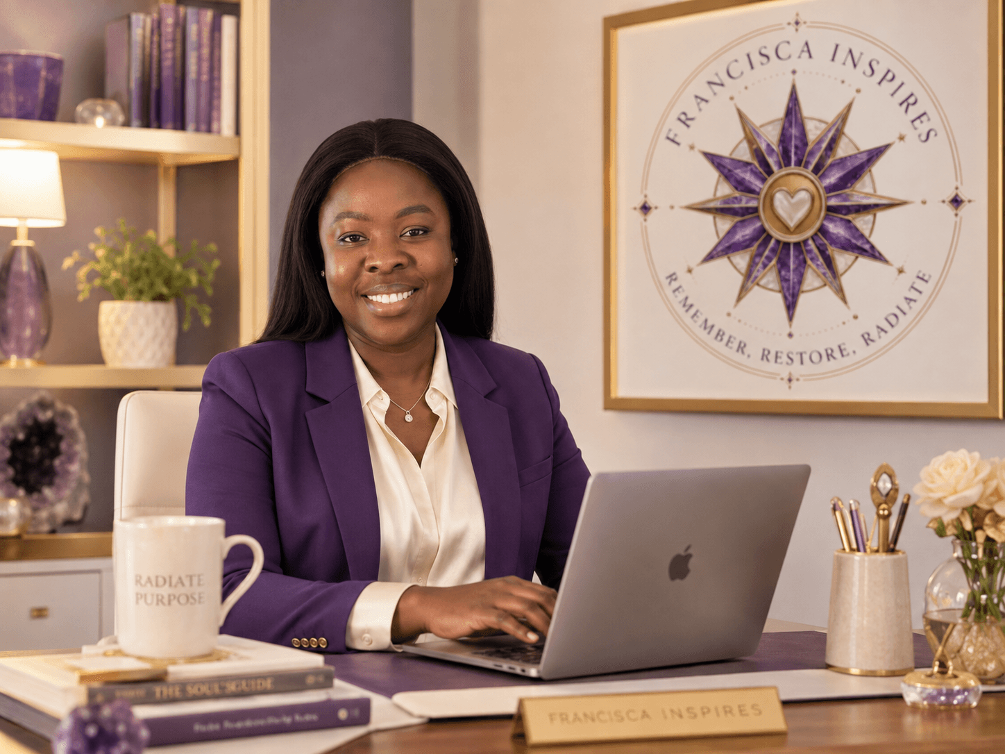 Portrait of Francisca Dapaah in her office