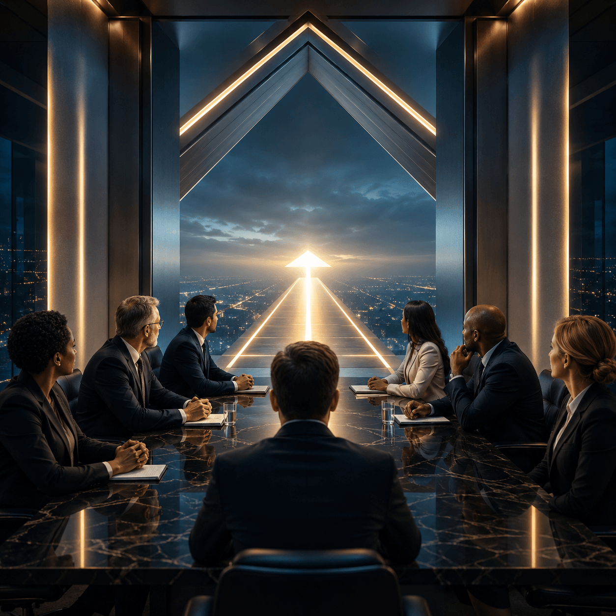 Diverse executive leaders aligned around a shared direction