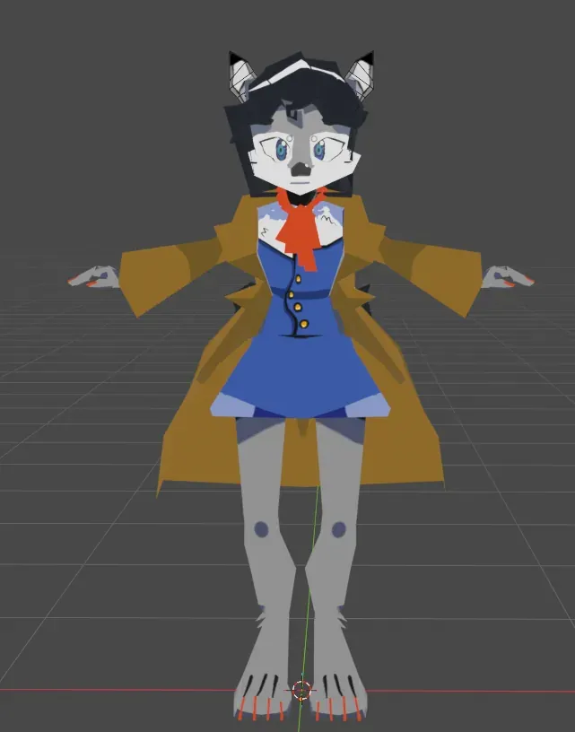 Low poly character by @_kekitsune