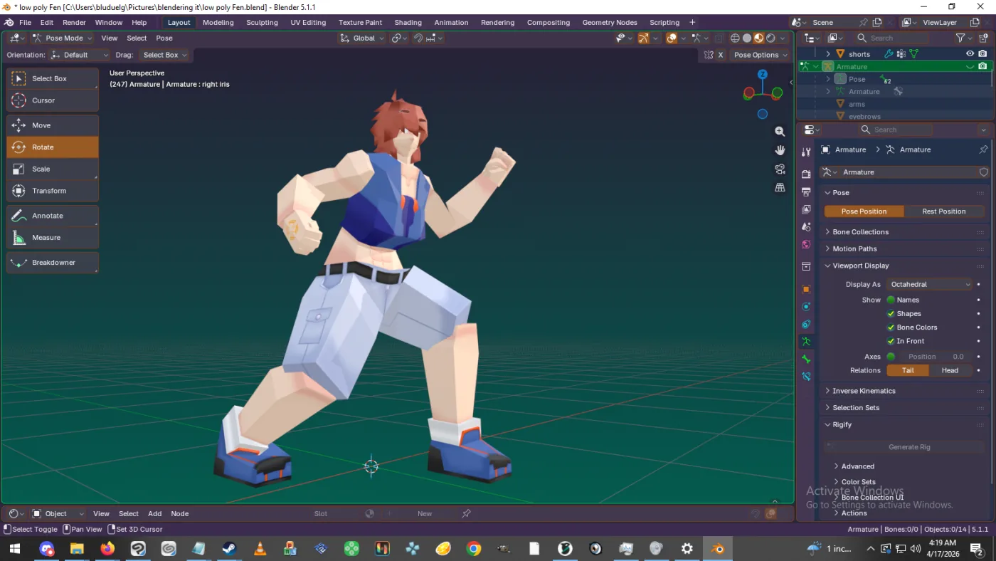 Low poly character by @bluduelg
