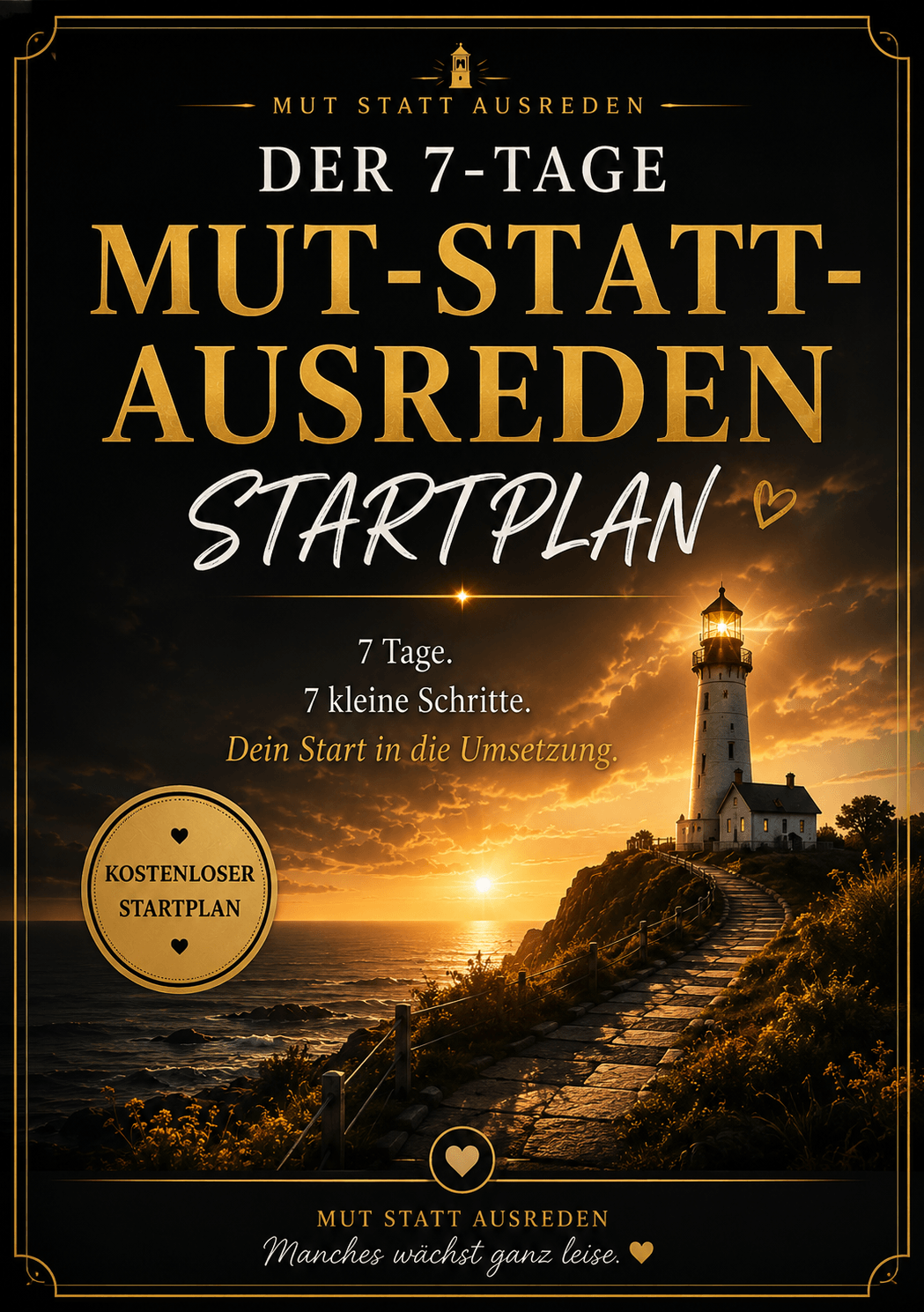 Cover des kostenlosen 7-Tage-Mut-statt-Ausreden-Startplans