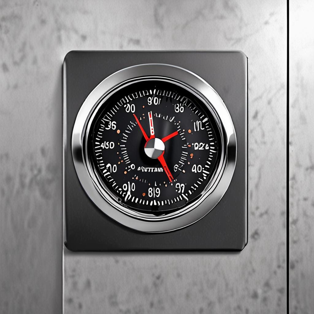 mechanical visual timer, steel dial, magnet, kitchen fridge