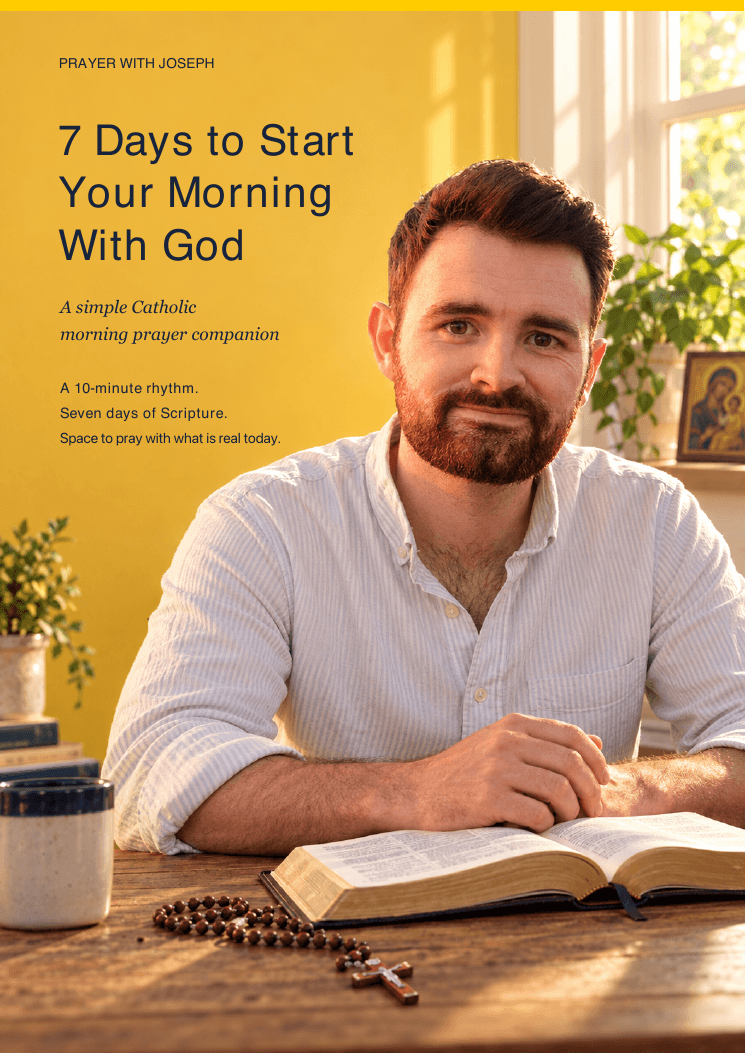 Cover of the free 7-day Catholic morning prayer companion