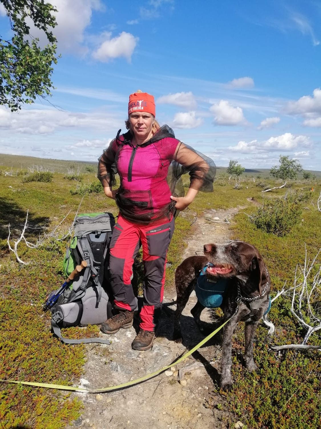 Tuula vaeltamassa Lapissa.