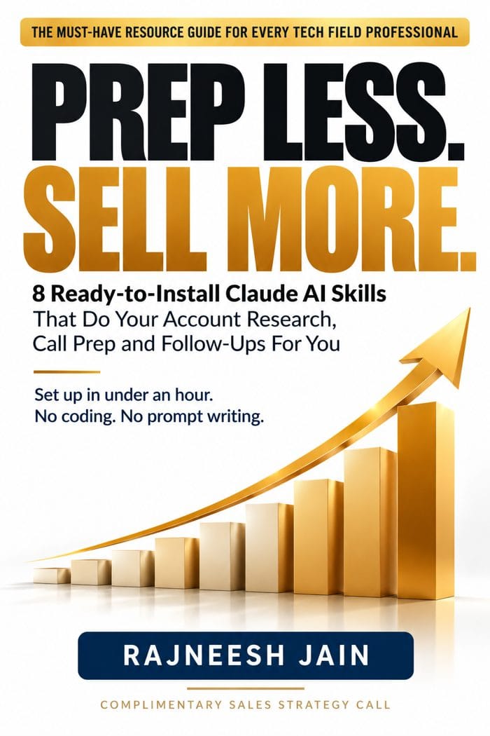 Prep Less. Sell More. guide cover by Rajneesh Jain