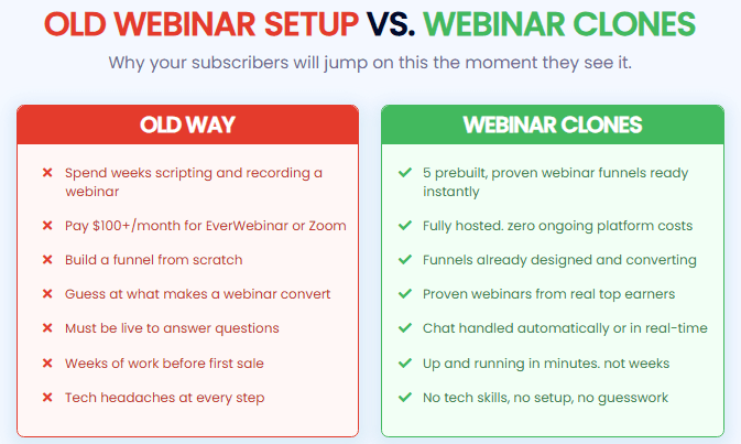 webinarclonesai-aiflipdomains-review-oto-demo-bonus-walkthrough-pricing-20-OLD WEBINAR SETUP-VS-WEBINAR CLONES