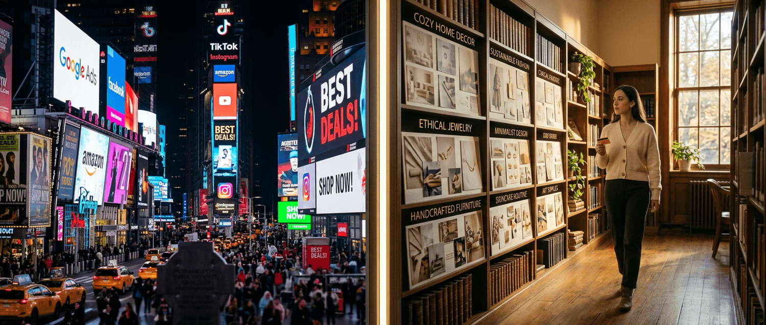 Pinterest visual search engine comparison versus Google Facebook ads showing buyer intent traffic at lower cost for affiliate marketers in 2026