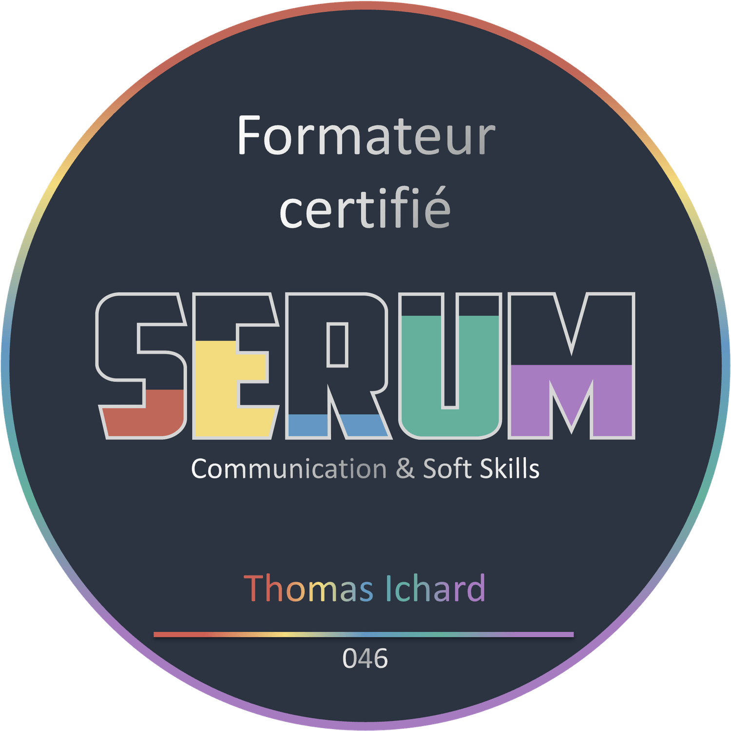 Badge certification SERUM niveau 2 Thomas ICHARD