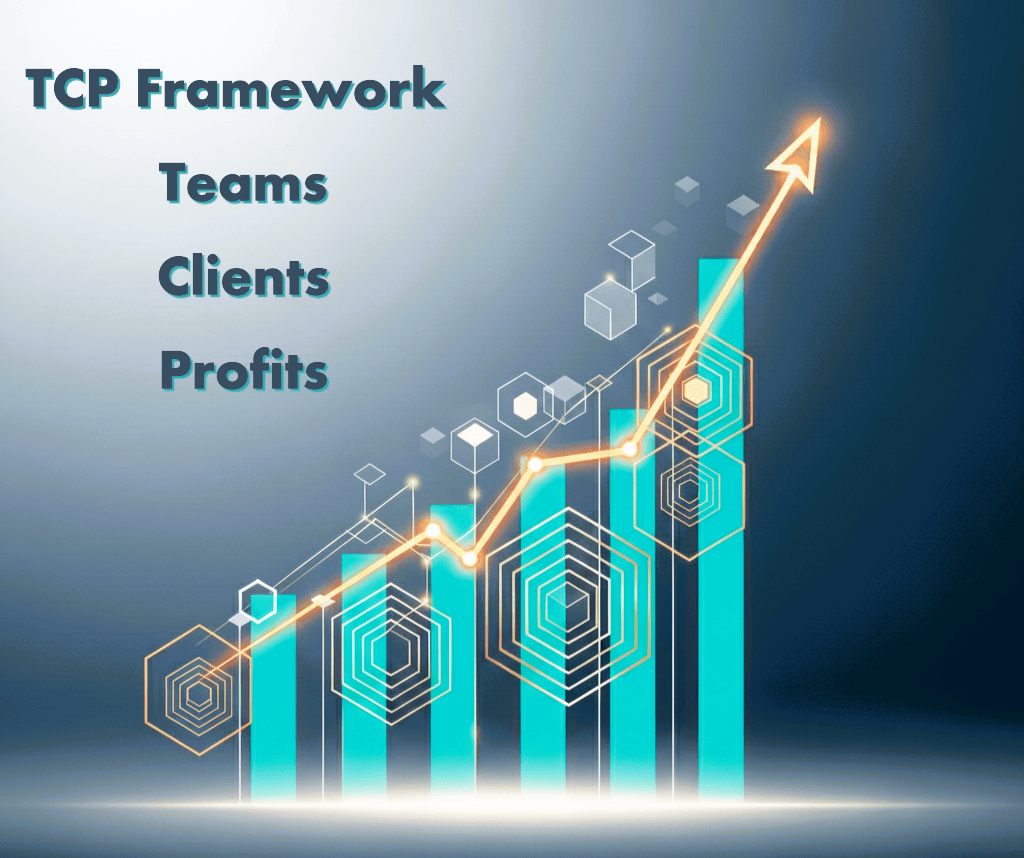 Graph showing upward trend for TCP Framework Teams Clients Profits