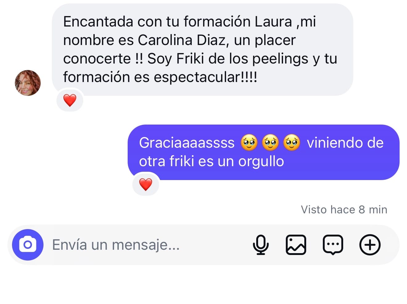 Mensaje de una alumna