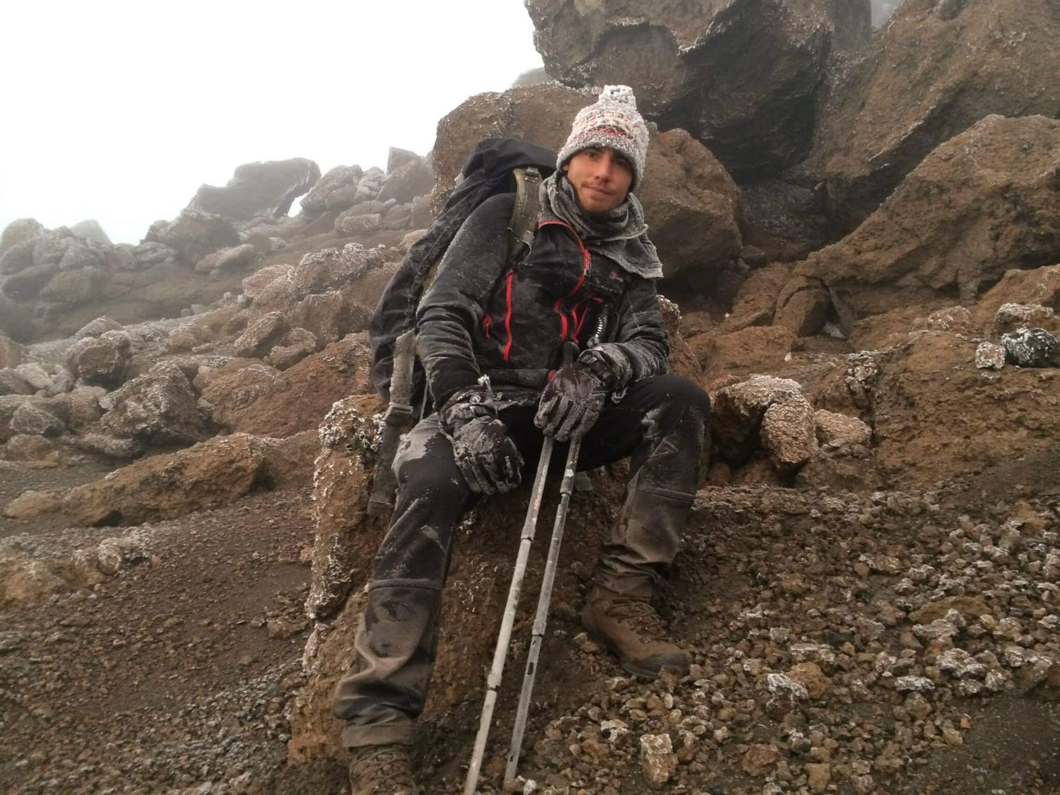 Francois de Neuville climbing Kilimanjaro