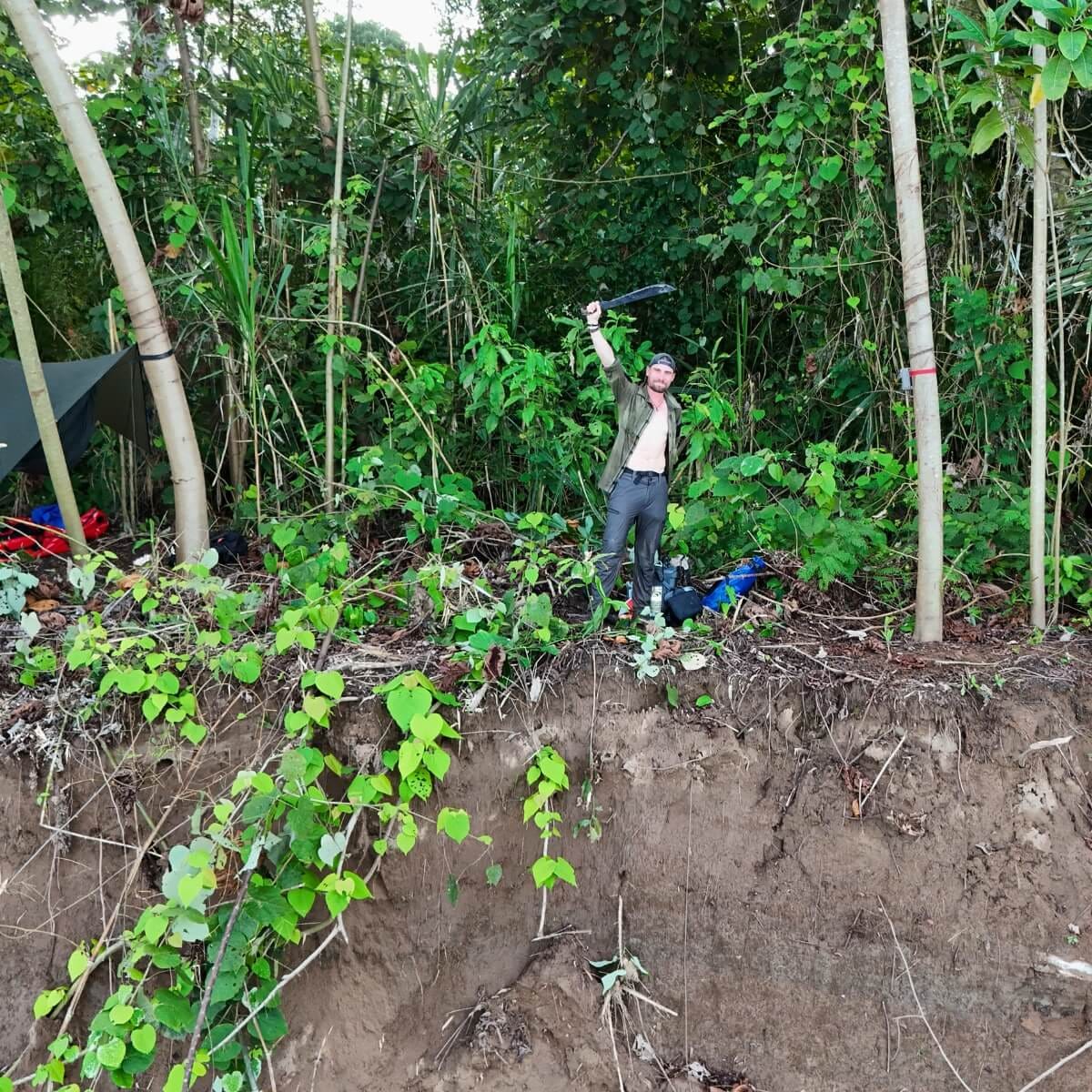 Francois de Neuville in the Amazon jungle