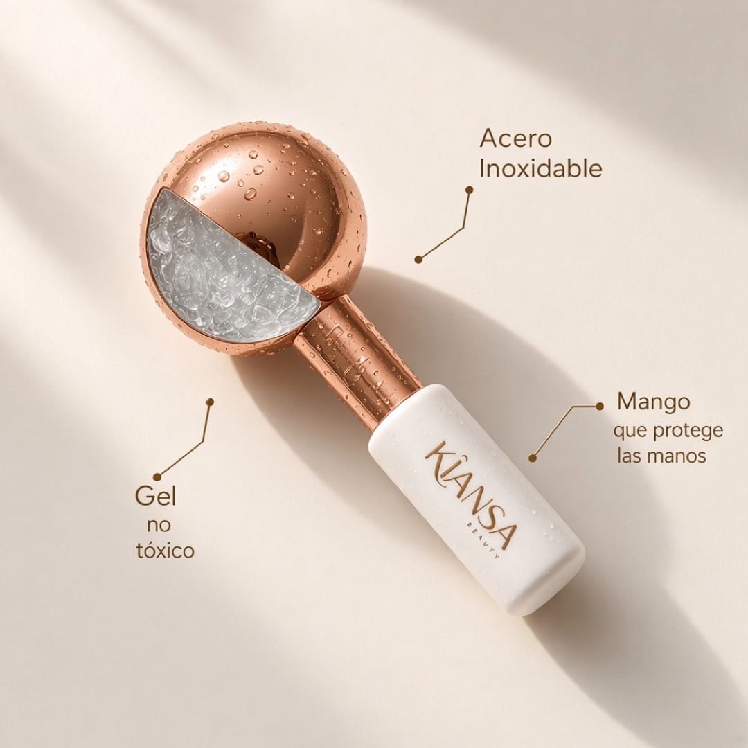 Ice globes Kiansa: acero inoxidable, gel no tóxico y mango que protege las manos