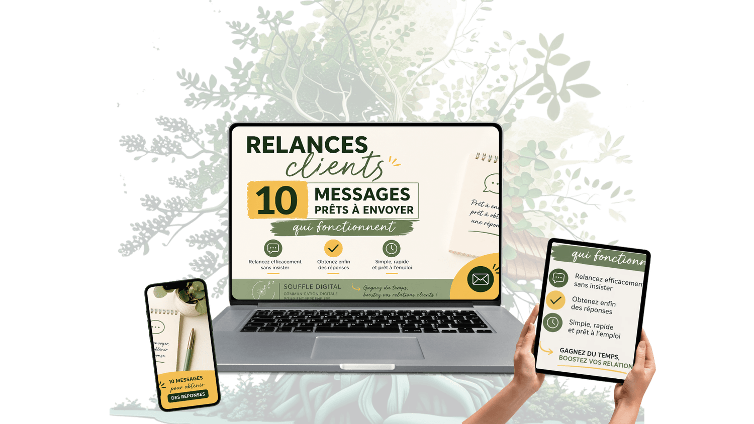 Guide offert Relances clients - 10 messages prêts à envoyer