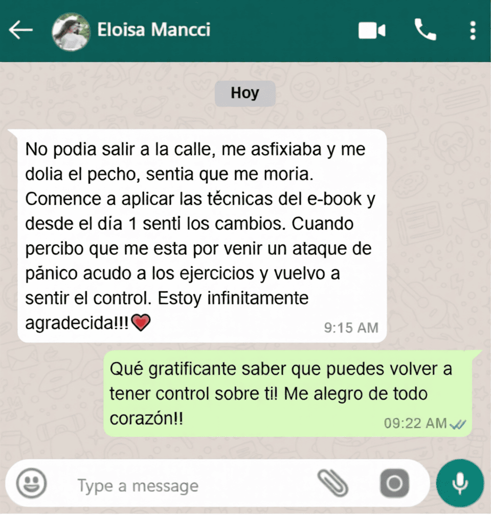 Testimonio Eloisa Mancci - Ansiedad y asfixia