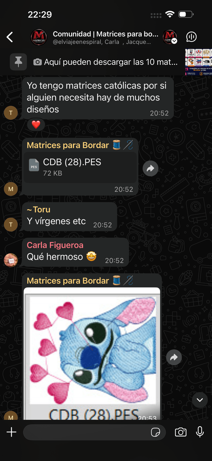 Matrices por temática y archivos compartidos