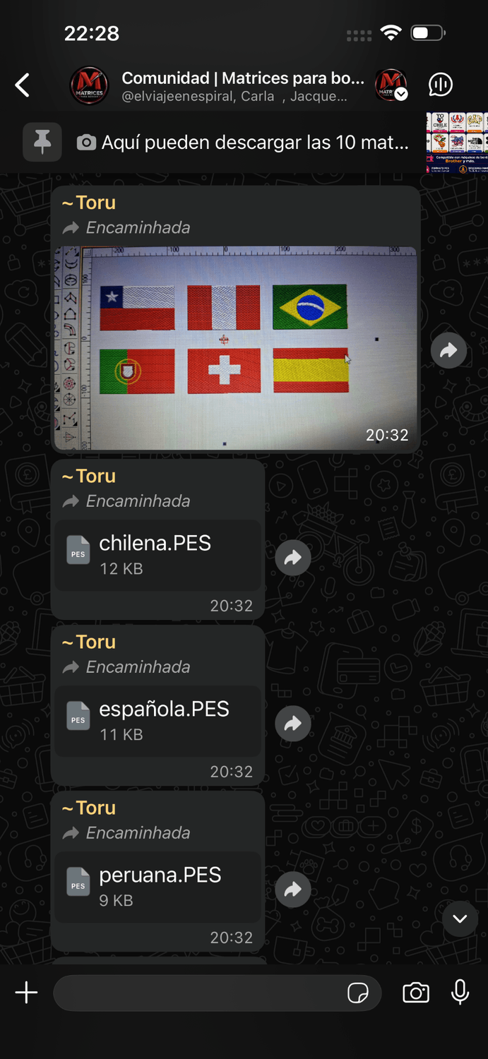 Formatos PES & JEF compartidos en el grupo