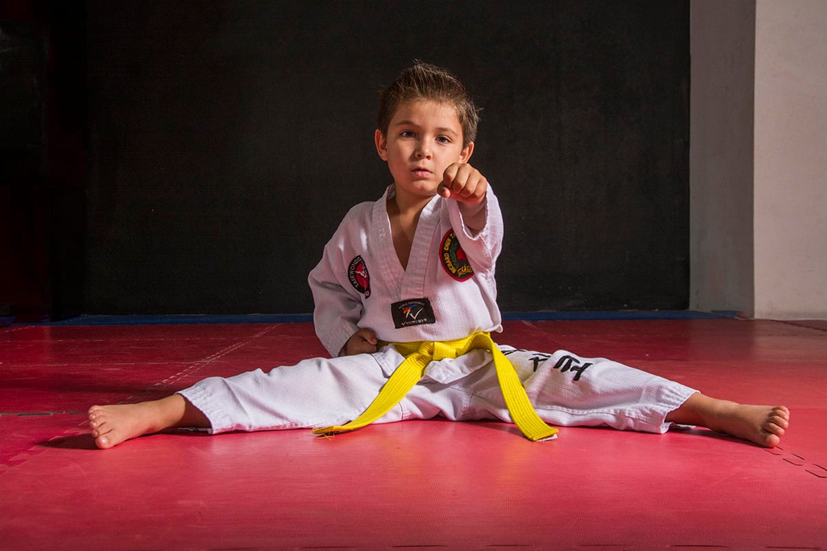Clase de Taekwondo para estudiantes