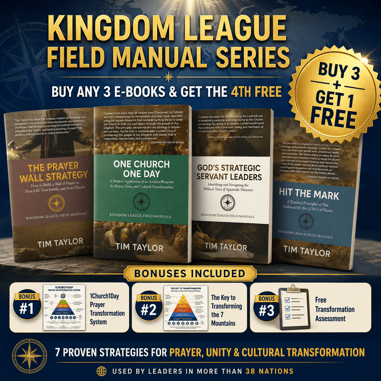 Kingdom League Field Manual Series bundle with four books and bonuses