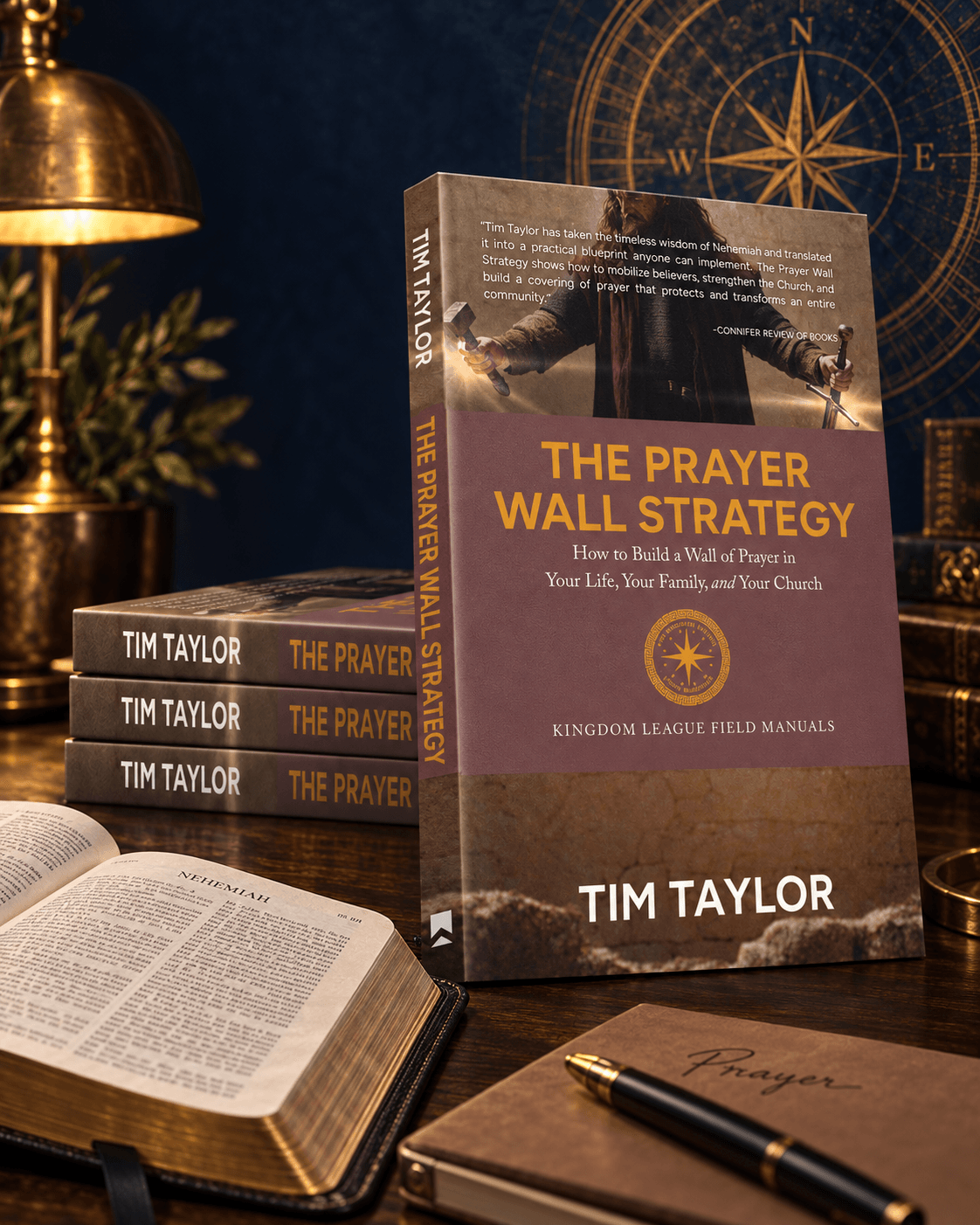 The Prayer Wall Strategy beside an open Bible and prayer journal
