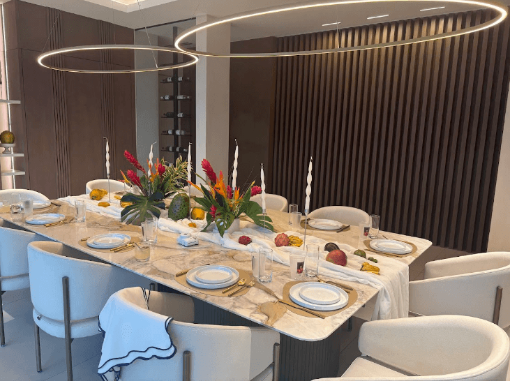 Elegant dinner service in Guanacaste Costa Rica