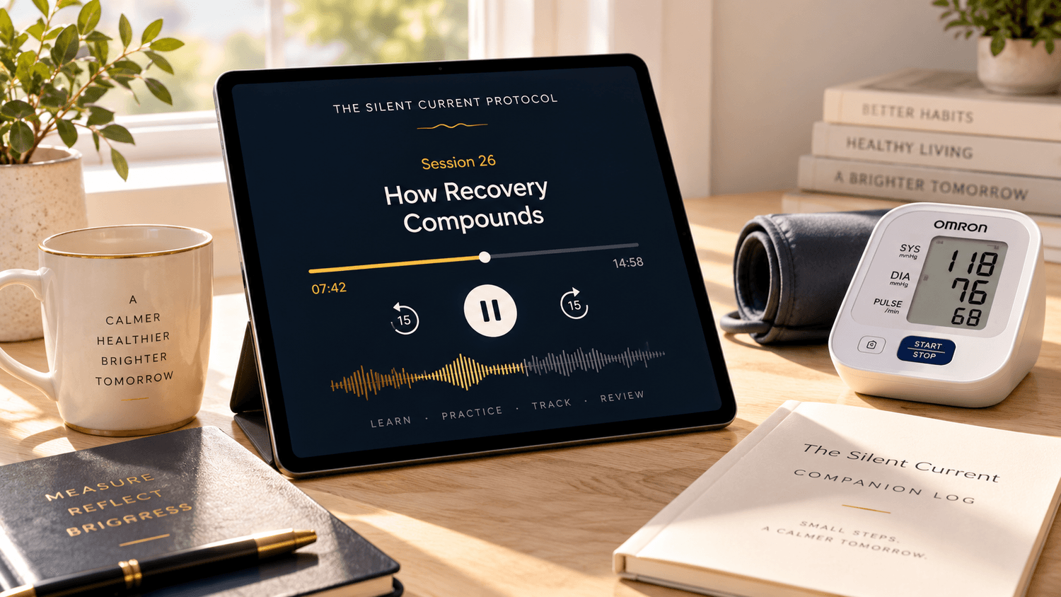 Inside The Silent Current Protocol — guided audio sessions, home blood-pressure monitoring and Companion Log