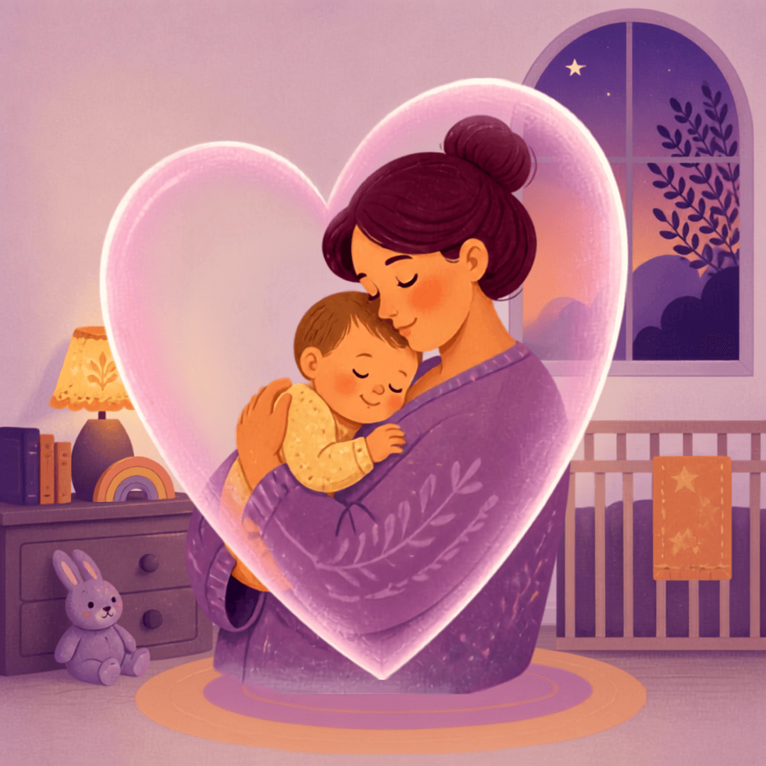 Mom holding her baby