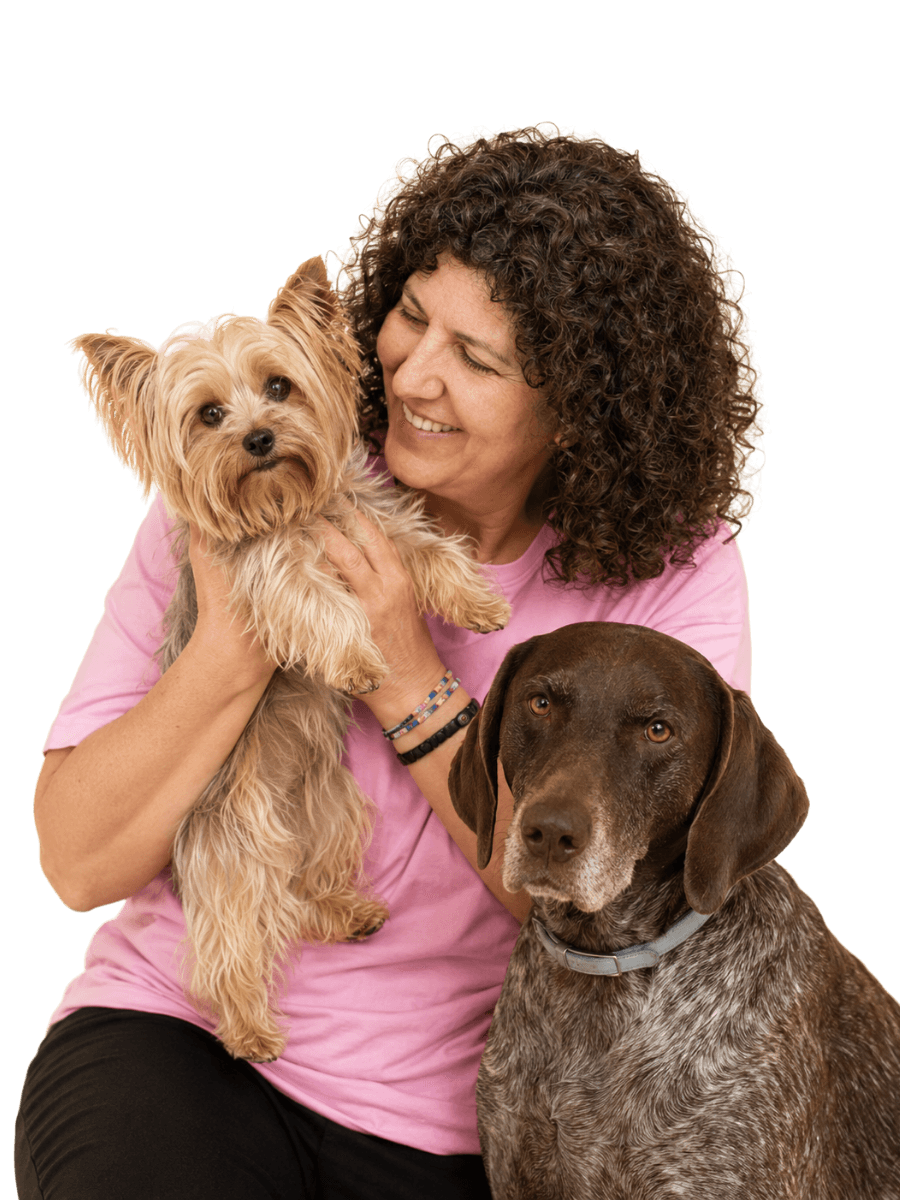 Janeth con sus perros