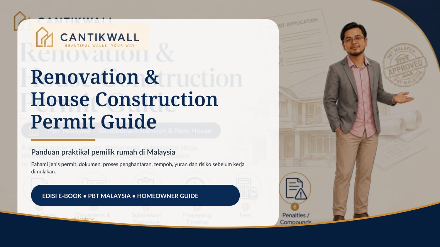 Cantikwall Renovation House Construction Permit Guide Ebook cover
