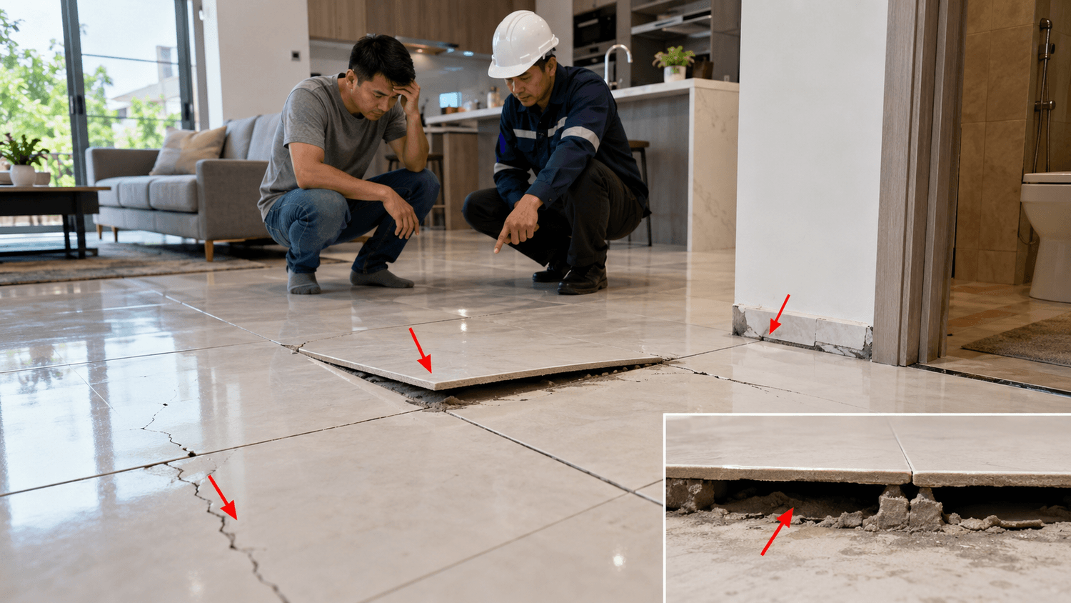 Property investor reviewing renovation and property value