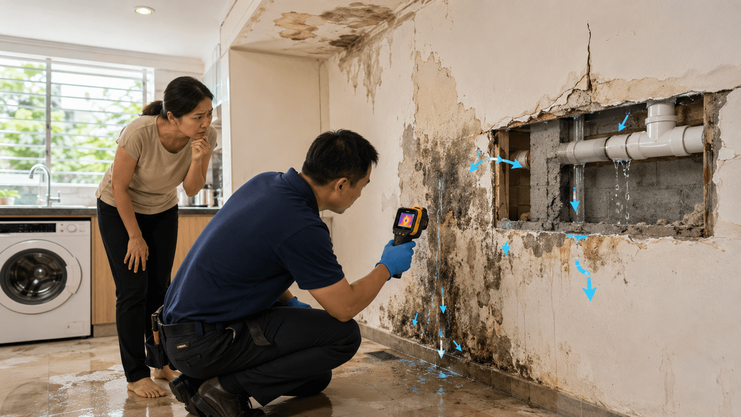 Young construction professional inspecting a project