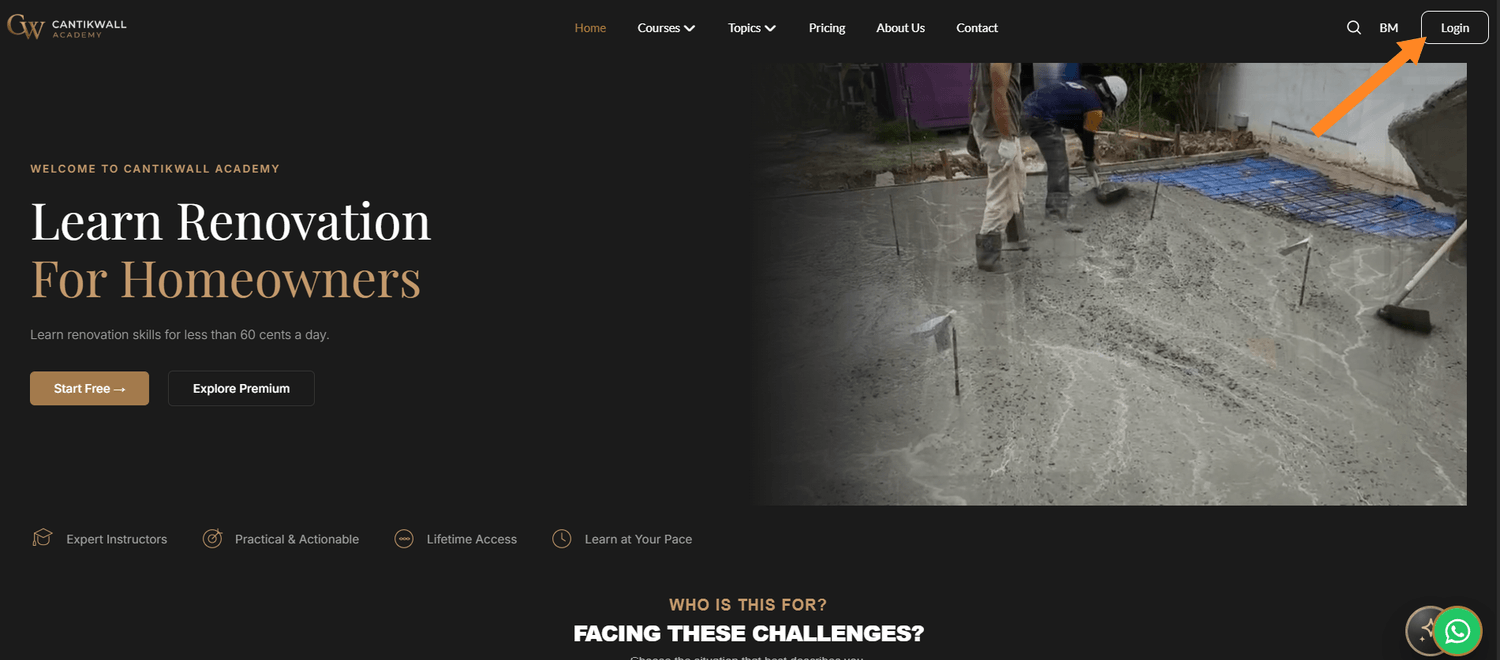 Cantikwall Academy home page