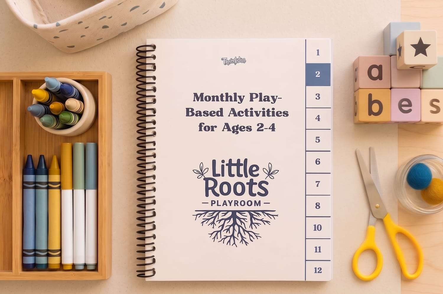A parent reading through a Little Roots Playroom guide