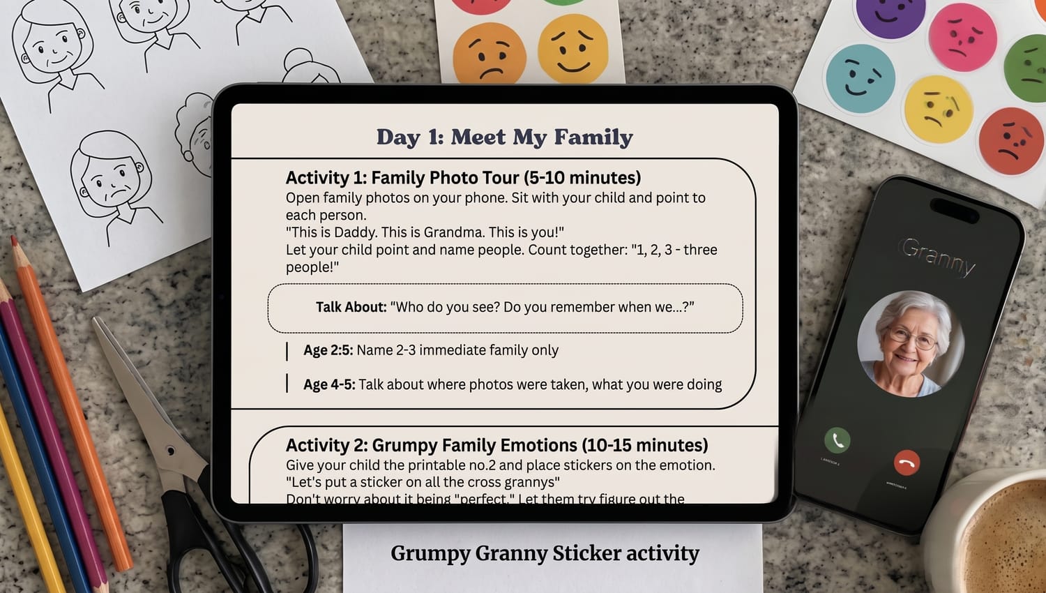 Inside a monthly guide: a day of play