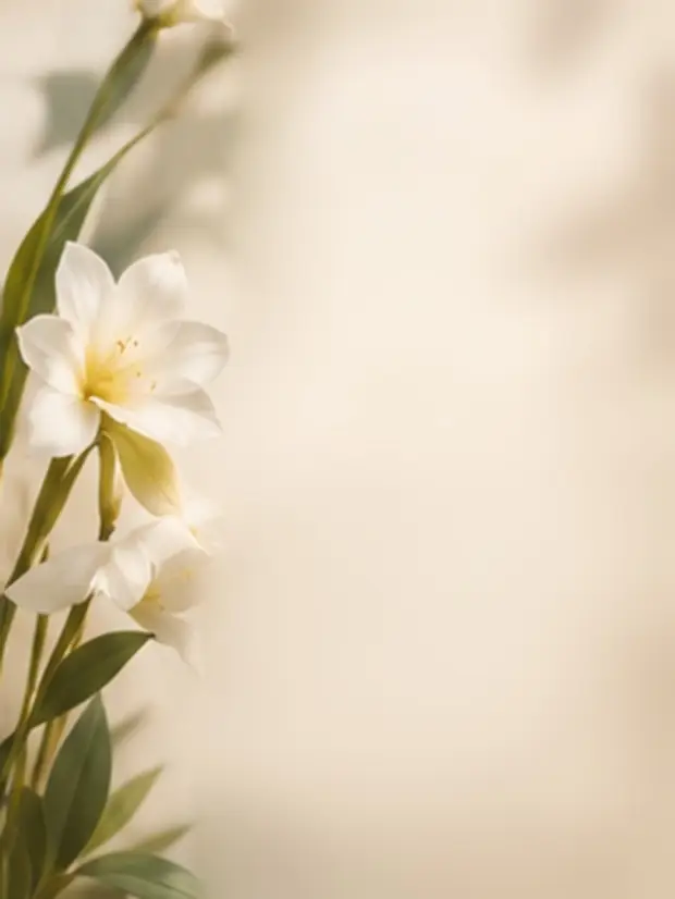 Lys blancs en lumière douce