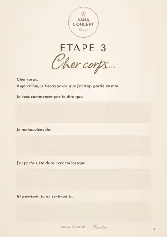 Page Étape 3 Cher corps