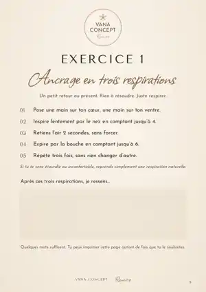 Page d’exercice du guide