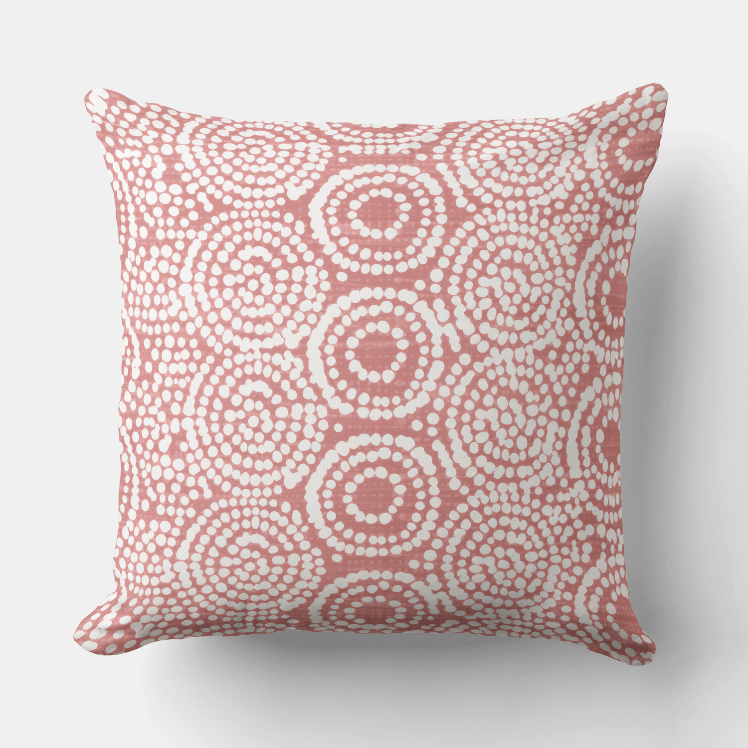 A coastal throw pillow featuring a modern striped pattern in a muted blue and white.