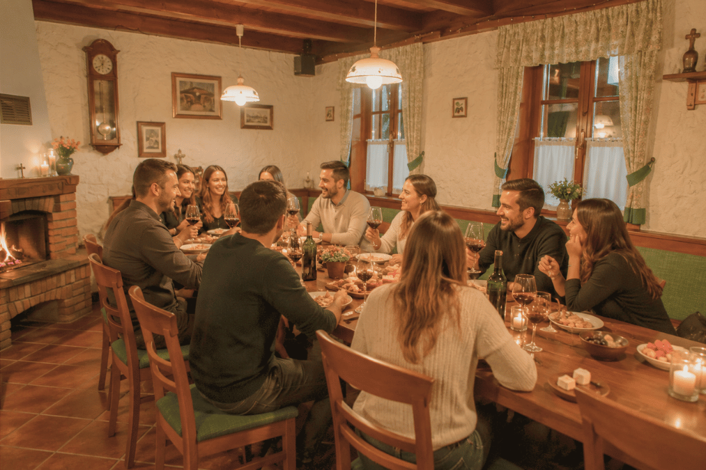 Poslovno srečanje in pogostitev v pristni dolenjski zidanici