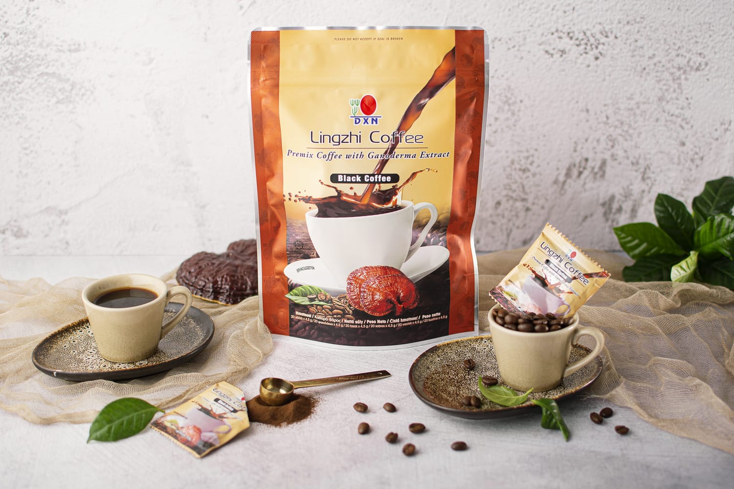 Lingzhi café negro