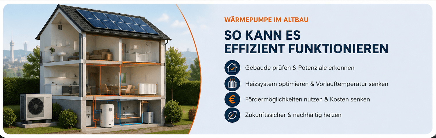 So kann eine Wärmepumpe im Altbau effizient funktionieren